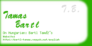 tamas bartl business card